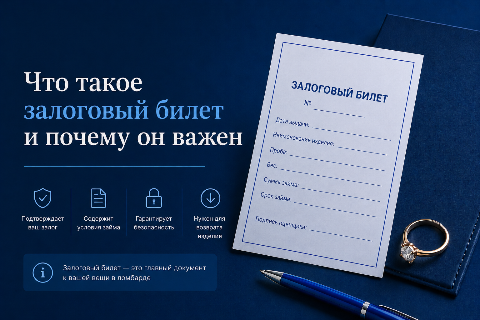 Что такое залоговый билет и почему он важен?