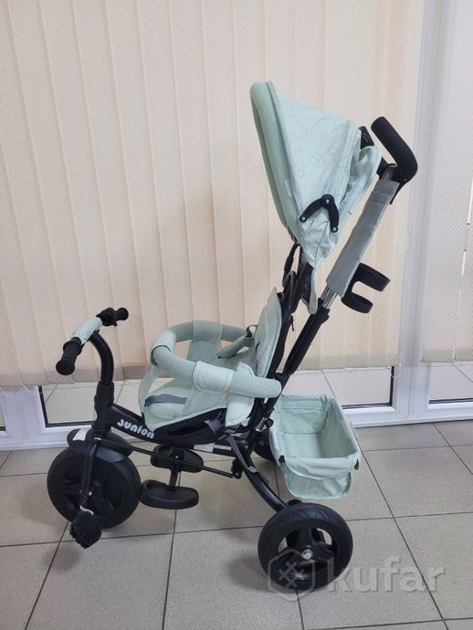 Детский трехколесный велосипед с ручкой управления