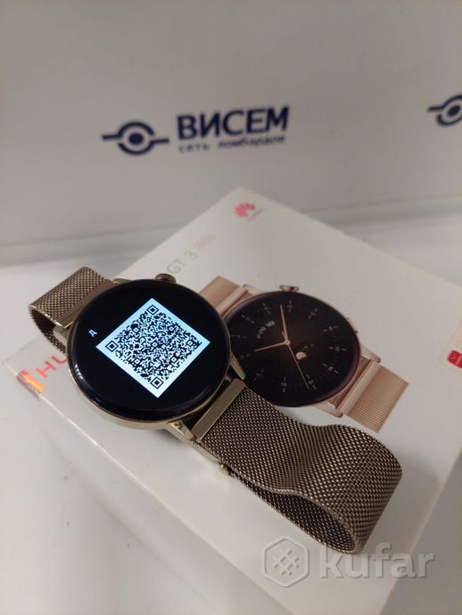 Умные часы Huawei Watch GT 3 MIL-B19 42mm (золотой ремешок)