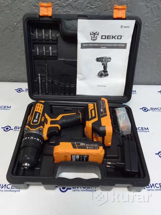 Ударная дрель-шуруповерт Deko DKCD20 Impact Set 063-4415