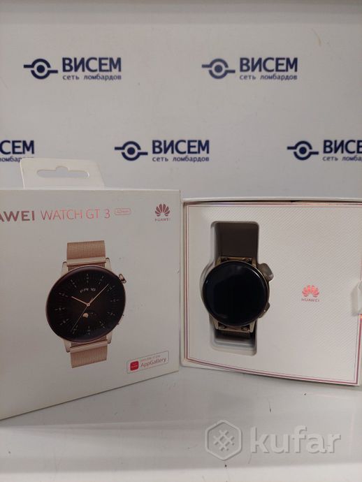Умные часы Huawei Watch GT 3 MIL-B19 42mm (золотой ремешок)