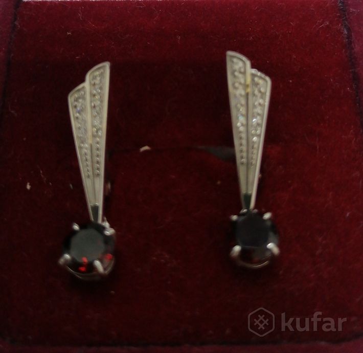 Серьги, серебро 925 пробы,  вес 4,6гр..